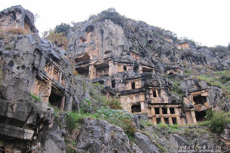 Felsengräber in Myra, Türkei