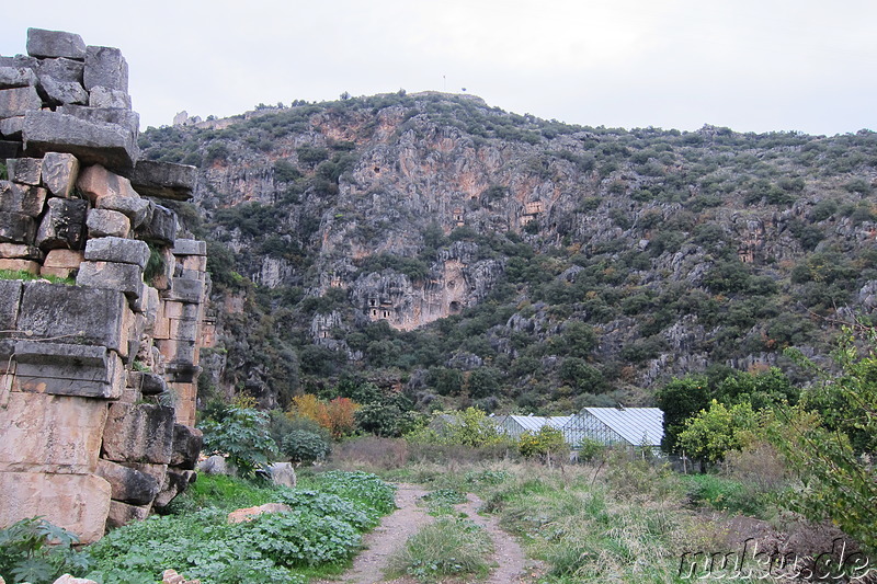 Felsengräber in Myra, Türkei