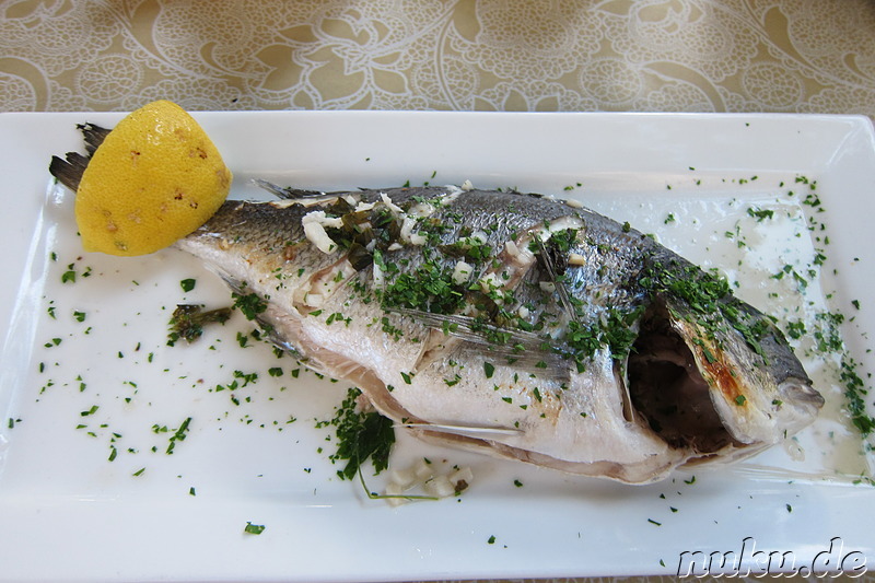 Fisch im Restaurant Scruples in Sliema auf Malta