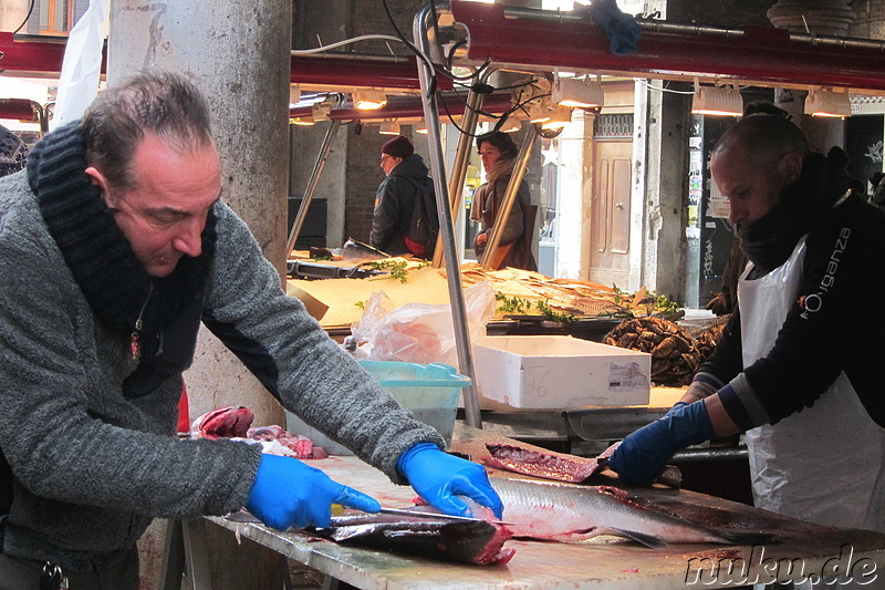 Fischmarkt in Venedig, Italien