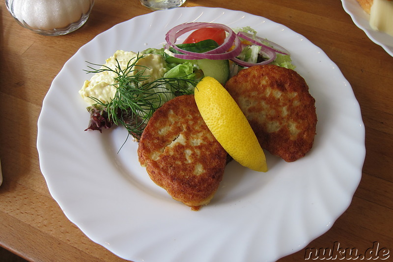 Fiskefrikadeller - Fischfrikadellen im Radmand Davids Hus in Helsingör, Dänemark