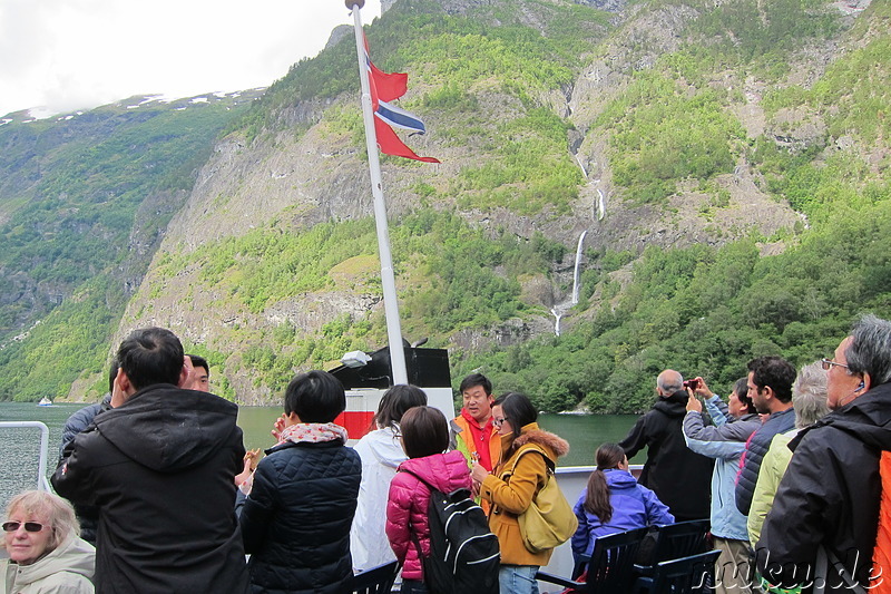 Fjordkreuzfahrt von Gudvangen nach Flam in Norwegen