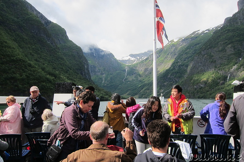 Fjordkreuzfahrt von Gudvangen nach Flam in Norwegen