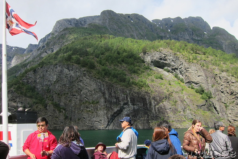 Fjordkreuzfahrt von Gudvangen nach Flam in Norwegen