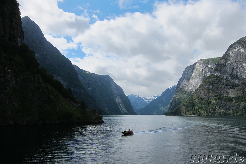 Fjordkreuzfahrt von Gudvangen nach Flam in Norwegen