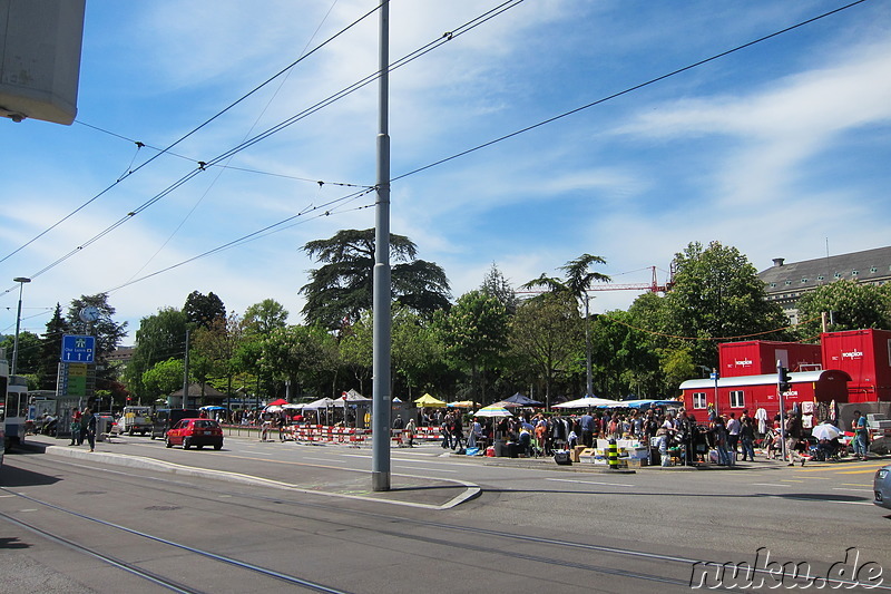 Flohmarkt am Zürichsee in Zürich, Schweiz