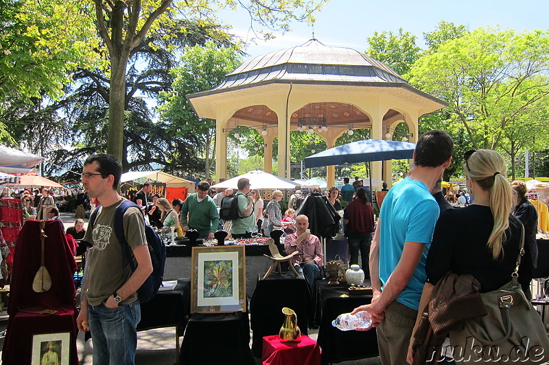 Flohmarkt am Zürichsee in Zürich, Schweiz