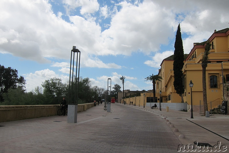 Flusspromenade Avenida Ronda de Isasa in Cordoba, Spanien