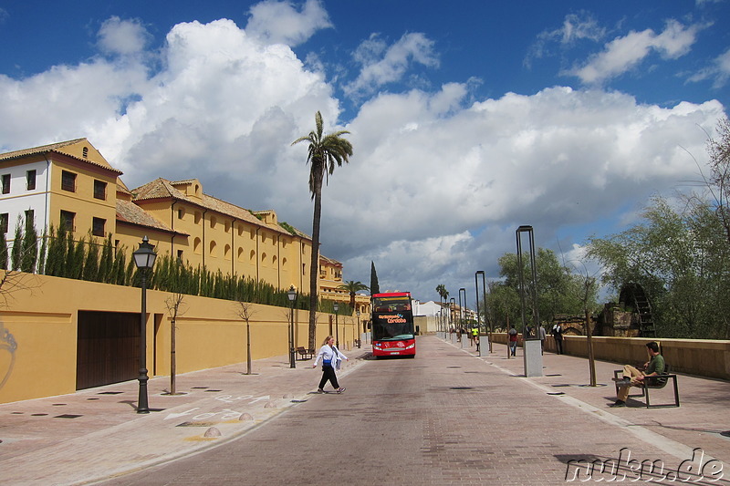 Flusspromenade Avenida Ronda de Isasa in Cordoba, Spanien