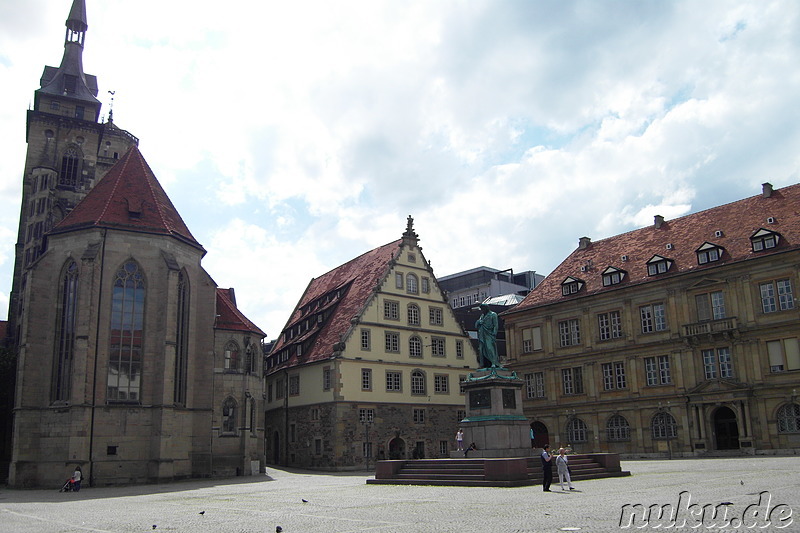 Friedrich Schiller Statue in Stuttgart, Baden-Württemberg