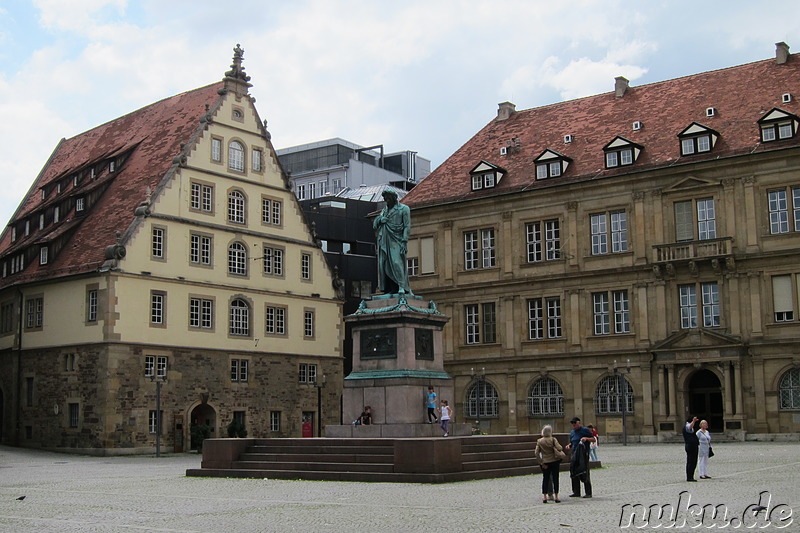 Friedrich Schiller Statue in Stuttgart, Baden-Württemberg