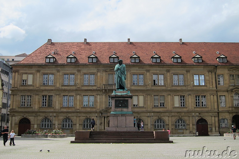 Friedrich Schiller Statue in Stuttgart, Baden-Württemberg