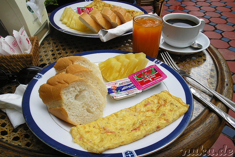 Frühstück im Mali Nam Phu Guest House
