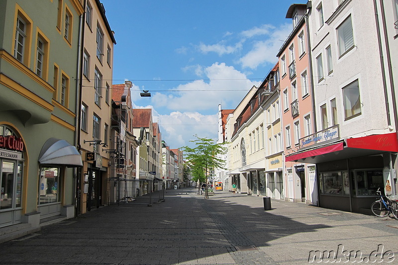 Fussgängerzone in Ingolstadt, Bayern, Deutschland