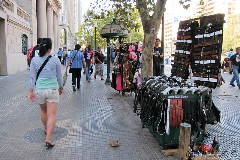 Fußgängerzone Paseo Huerfanos in Santiago de Chile