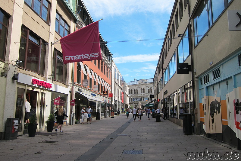 Fußgängerzone und Einkaufsviertel in Göteborg, Schweden