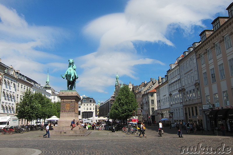 Fußgängerzone und Einkaufsviertel in Kopenhagen, Dänemark