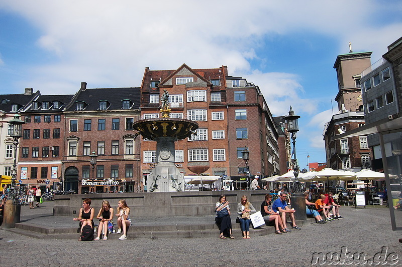 Fußgängerzone und Einkaufsviertel in Kopenhagen, Dänemark