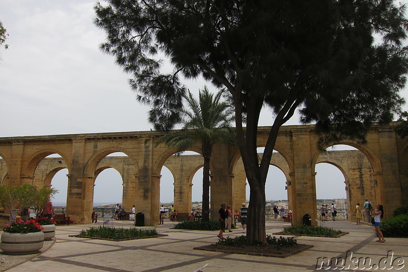 Gartenanlage Upper Barrakka Gardens in Valletta, Malta