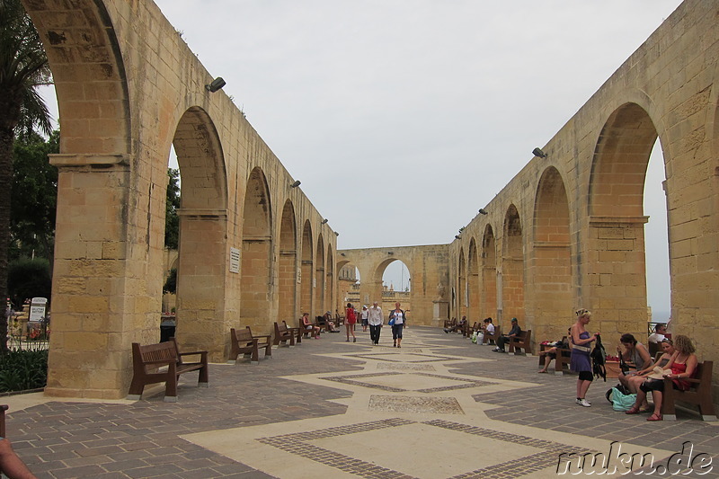 Gartenanlage Upper Barrakka Gardens in Valletta, Malta