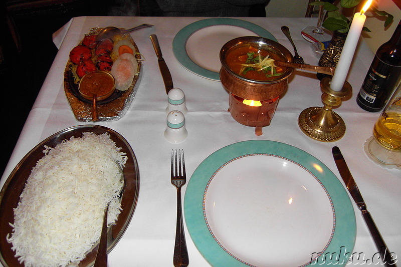 Gedeckter Tisch im Bombay Palace, Frankfurt