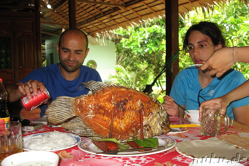 Gegrillter Elefanten-Fisch aus dem Mekong - Vorher