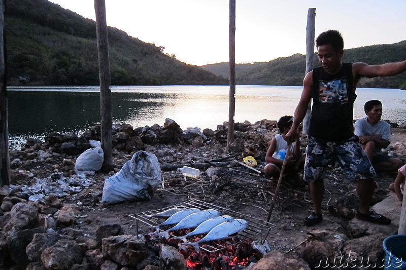 Gegrillter Fisch zum Abendessen am 4. Tag mit Tao Philippines