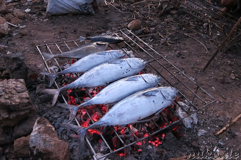 Gegrillter Fisch zum Abendessen am 4. Tag mit Tao Philippines