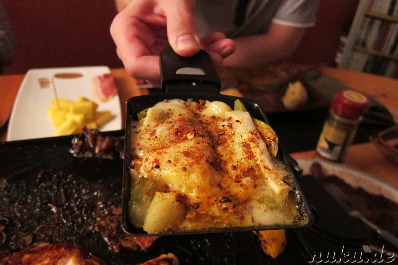 Geschmolzener Raclette-Käse - LECKER!