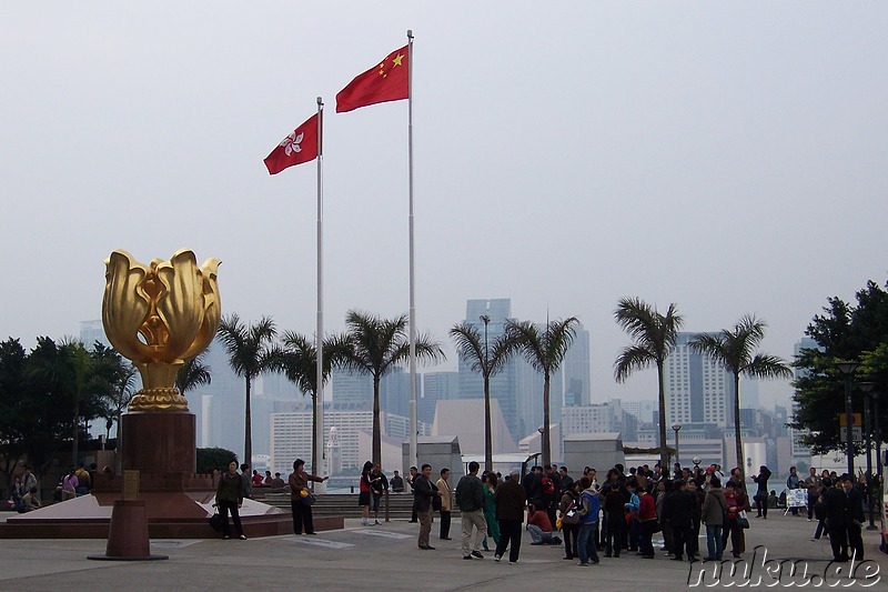 goldene Statue der Bauhinia-Blume