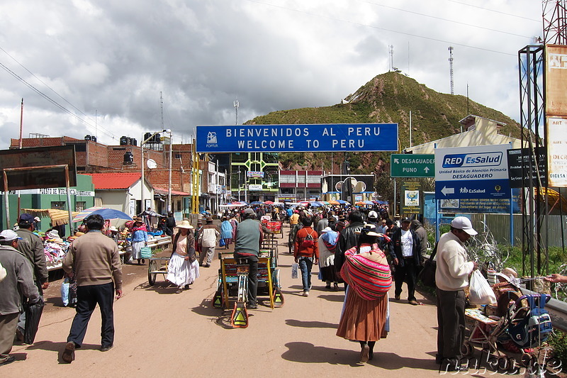 Grenzstadt Desaguadero an der Grenze zwischen Bolivien und Peru