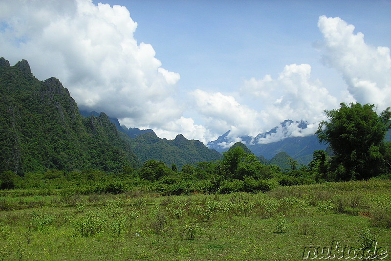 Grüne Landschaft in Laos
