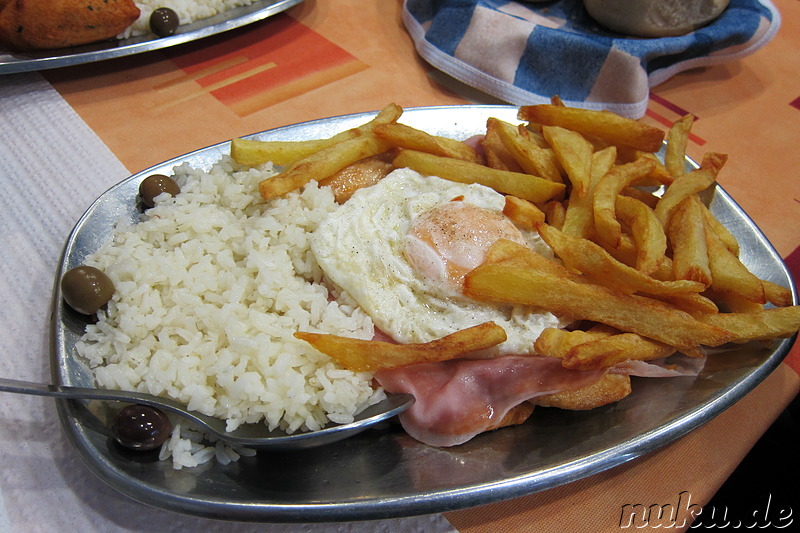 Günstiges Mittagessen in Vila Nova de Gaia, Portugal