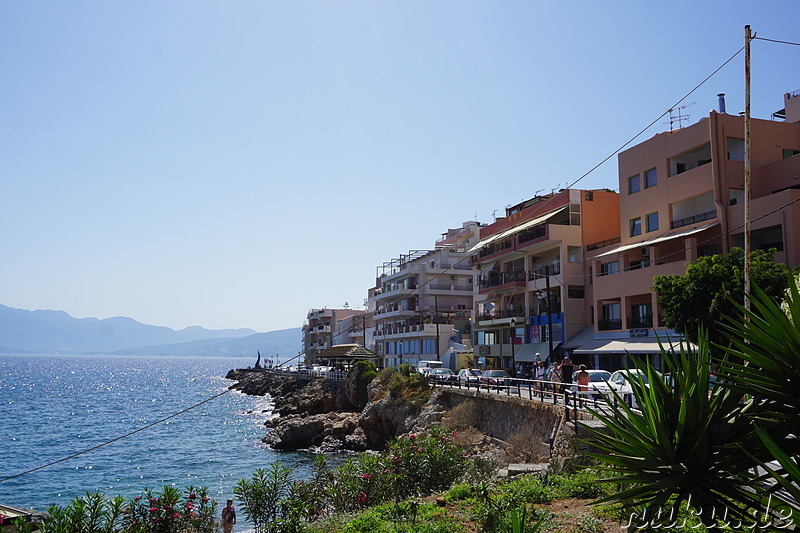 Hafen und Voulismeni-See in Agios Nikolaos auf Kreta, Griechenland