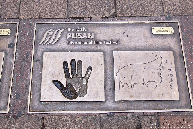 Handabdruck von Wim Wenders am PIFF Square