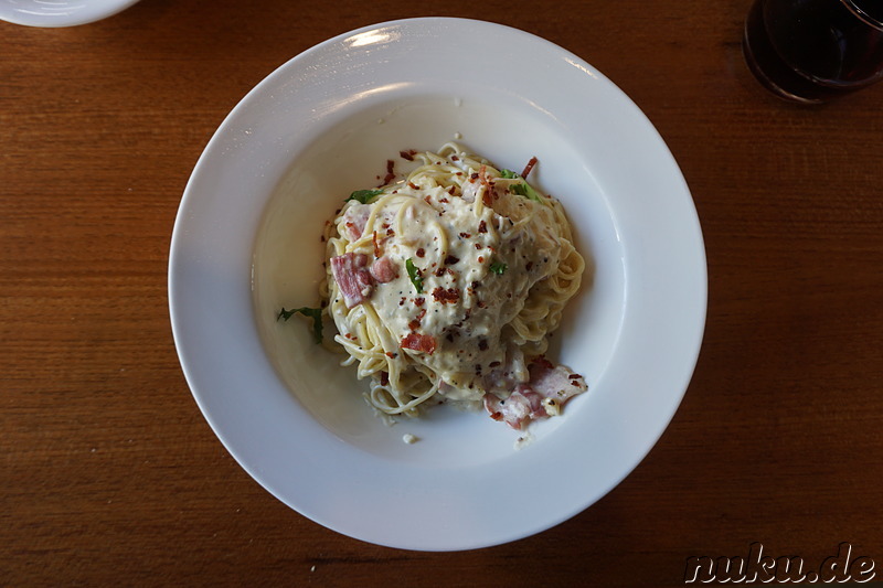 Hausgemachte Pasta im italienisches Restaurant The Hidden Kitchen in Bupyeong, Incheon, Korea