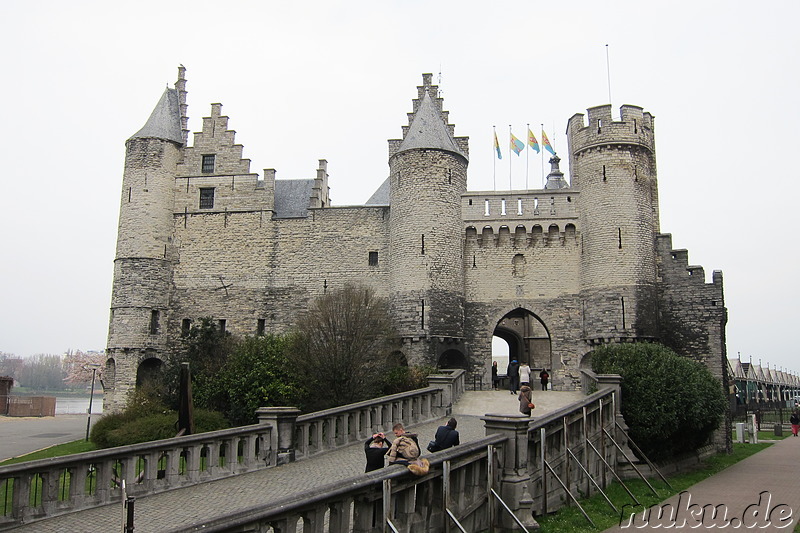 Het Steen - Burg in Antwerpen, Belgien