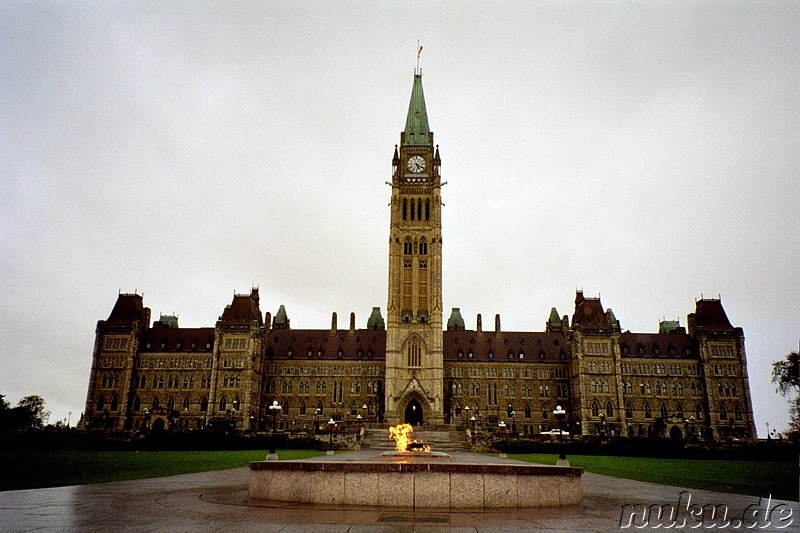Historical Parliament with Peace Tower, Ottawa, Ontario, Canda