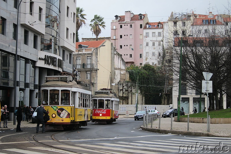 Historische Straßenbahn in Lissabon, Portugal