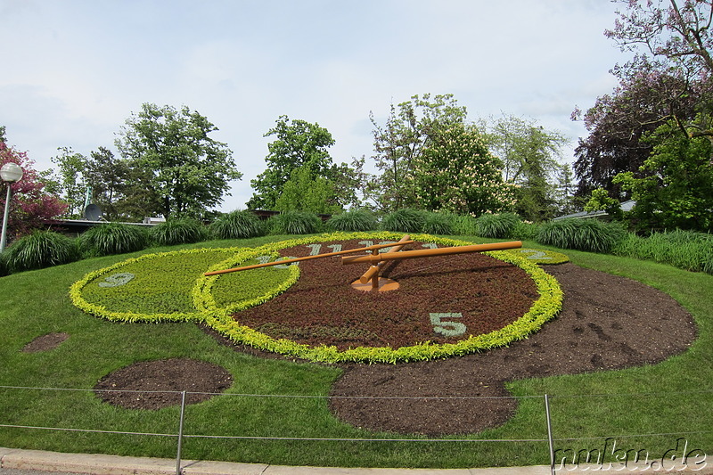 Horloge Fleurie - Blumenuhr in Genf, Schweiz