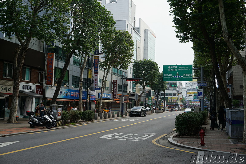 Im Stadtteil Jongno von Seoul, Korea