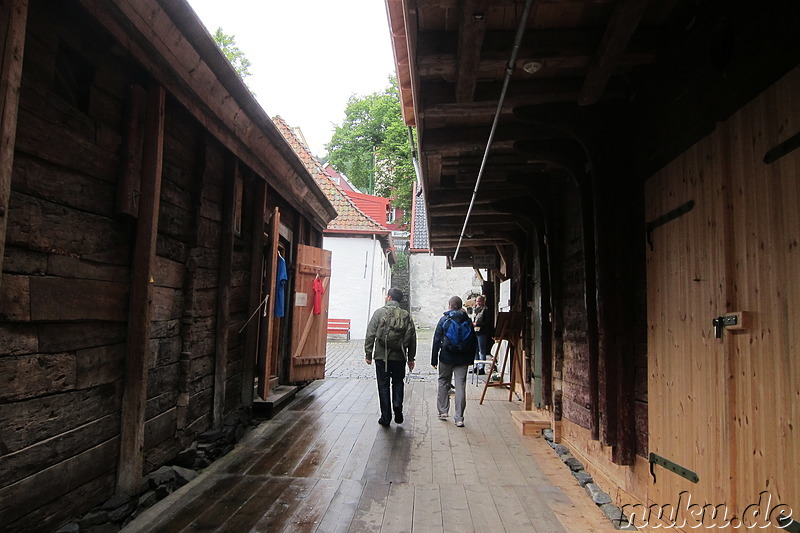 In Bryggen in Bergen, Norwegen