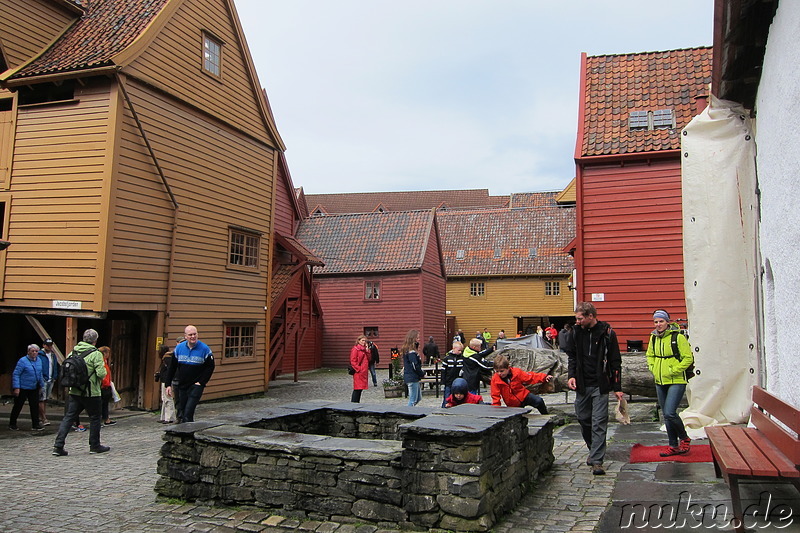 In Bryggen in Bergen, Norwegen