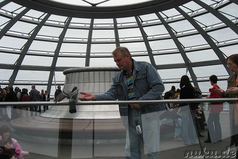 In der Kuppel des Reichstagsgebäudes