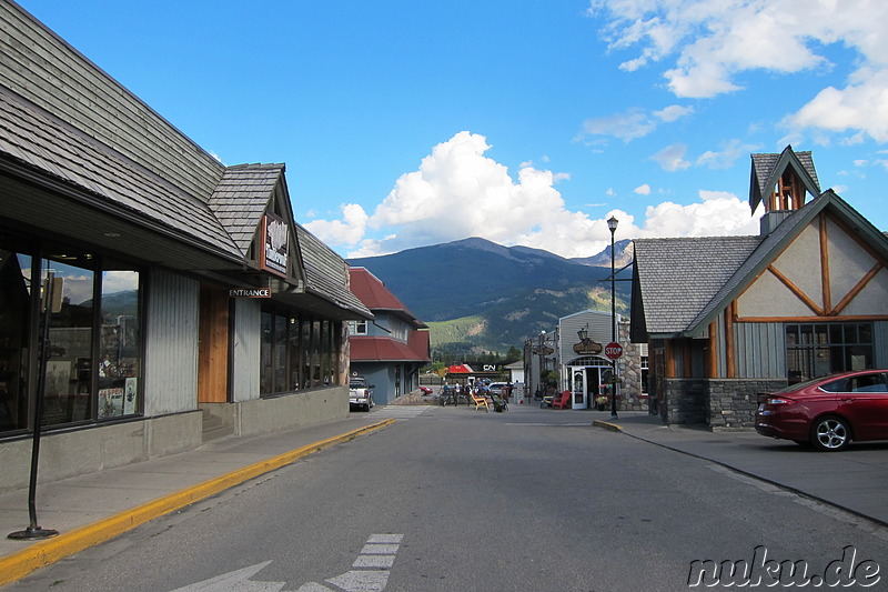 Innenstadt von Jasper in Alberta, Kanada