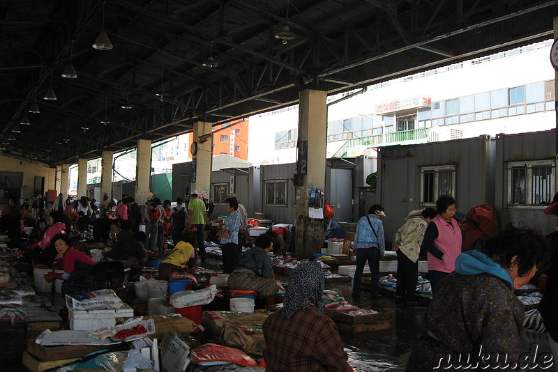 Jagalchi Fischmarkt in Busan, Korea