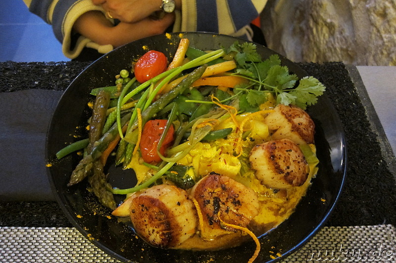 Jakobsmuscheln im Restaurant Cuisine du Dimanche in Avignon, Frankreich