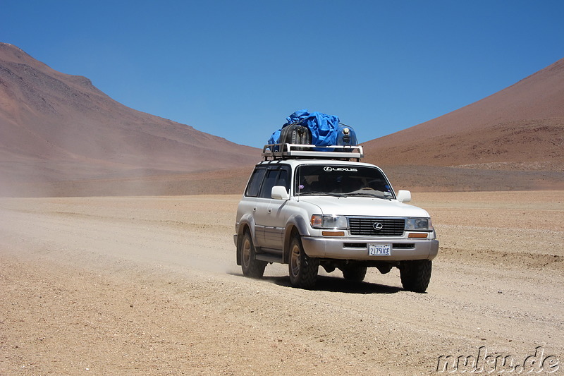 Jeeptour durch die Wüste in Uyuni, Bolivien