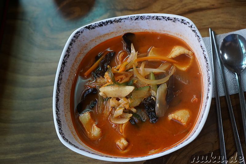 Jjambbong (짬뽕) in einem chinesischen Restaurant in Bupyeong, Incheon, Korea