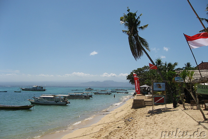 Jungutbatu und Pantai Selegimpak Strände auf Nusa Lembongan, Indonesien